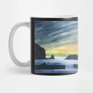 Sunset at Mullion Cove, Cornwall Mug